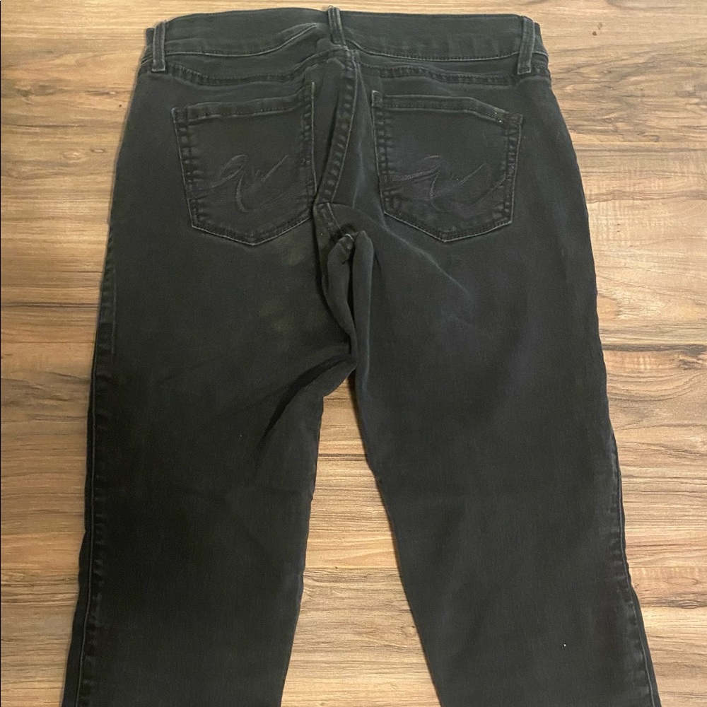 Express Stella cropped jean leggings black